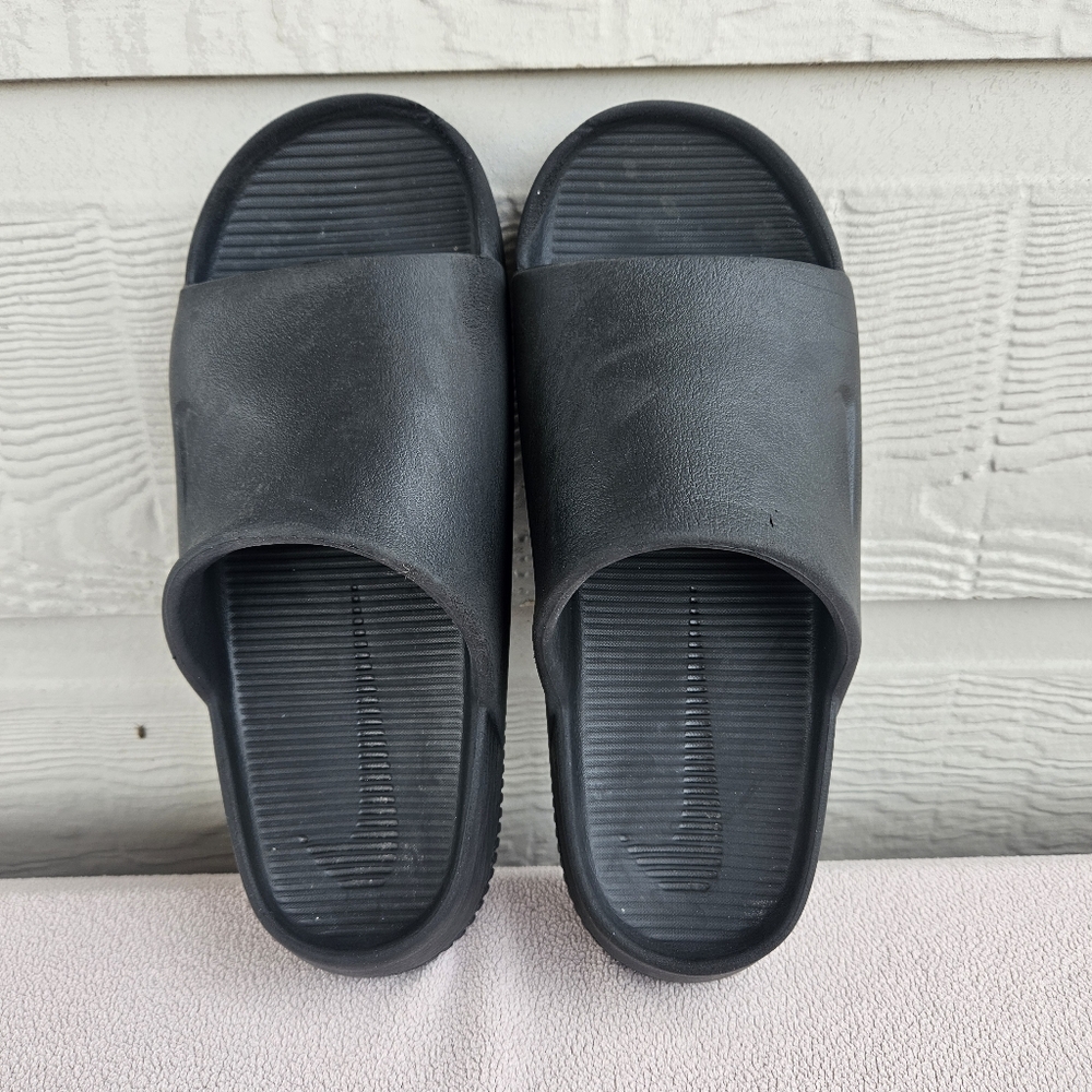 Nike Calm 2.0 Slides Sandals Black Women SZ 8 Men SZ 7 Slip-On Sports